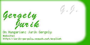 gergely jurik business card